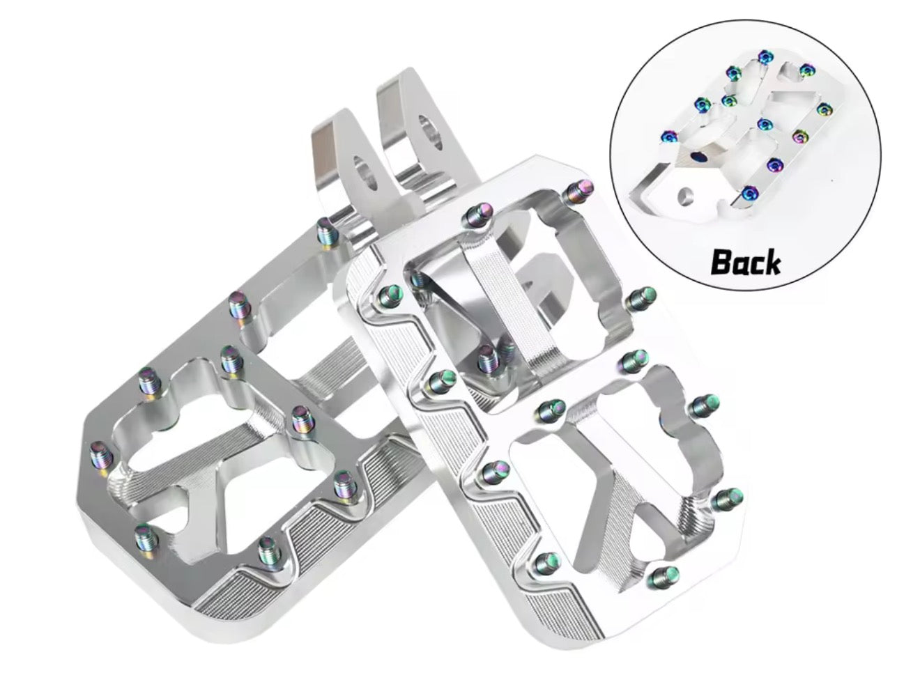 Silver E-moto Pegs